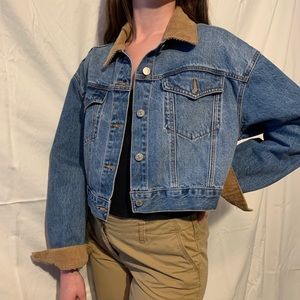 Denim and corduroy jacket